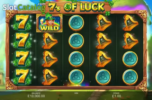 Game screen. 7's of Luck slot