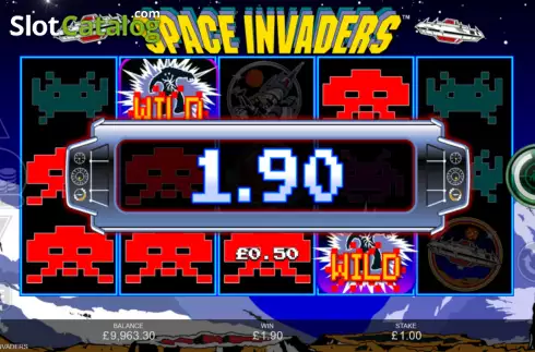Win Screen. Space Invaders slot