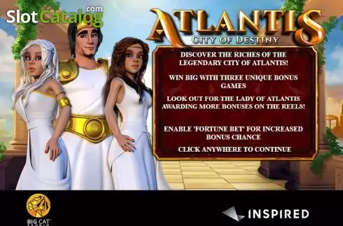 Pantalla 1. Atlantis: City of Destiny Tragamonedas 