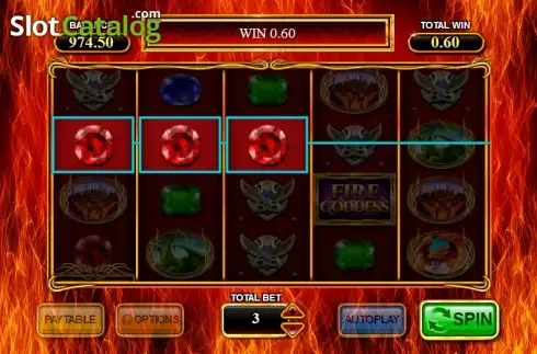 Tela 4. Fire Goddess (Inspided Gaming) slot