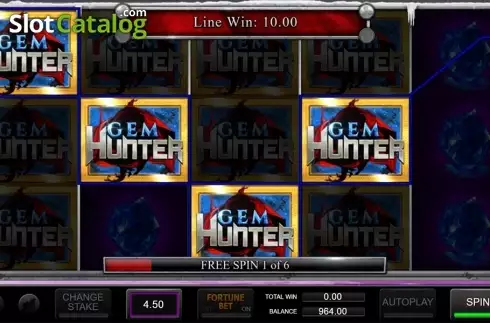 Free spins win screen 1. Gem Hunter (Inspired Gaming) slot