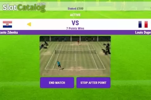 Reel screen. Rush Tennis Go! slot