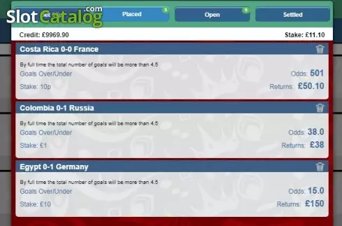 Reel screen. Rush World Cup Live slot