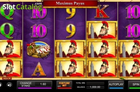 Reel Screen. Maximus Payus slot