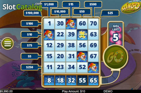 Game Screen 2. Big Money Slingo slot