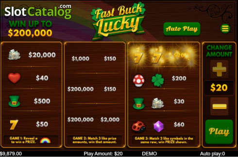 Game Screen 3. Fast Buck Lucky slot