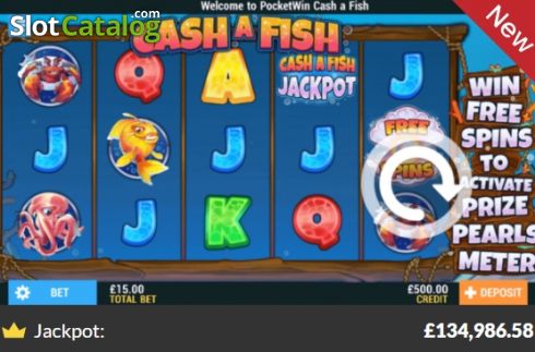 Game screen. Cash a Fish slot