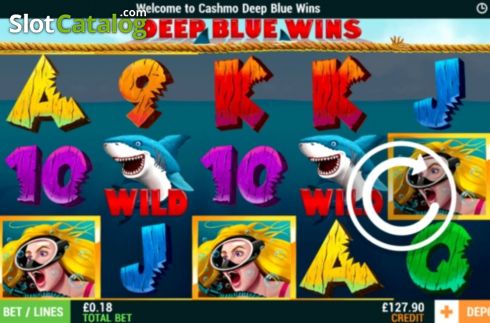 画面2. Deep Blue Wins カジノスロット