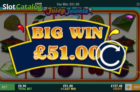 Win screen. Juicy Jewels (Intouch Games) slot