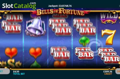 Reel screen. Bells of Fortune slot