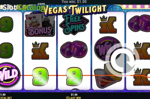 Win screen. Vegas Twilight slot