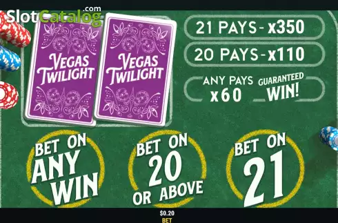 Bonus Game screen. Vegas Twilight slot