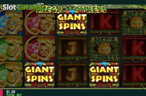Free Spins screen. Mega Monkeys slot