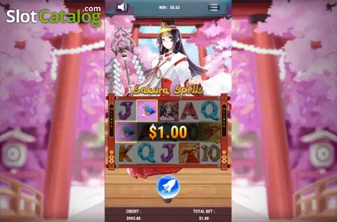 Win screen 2. Sakura Spells slot