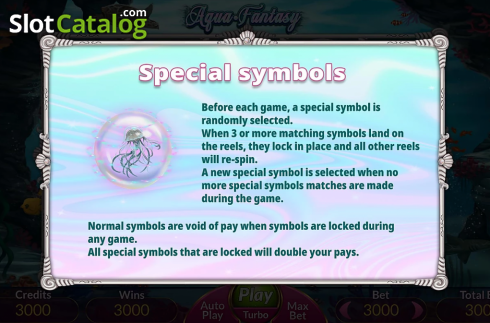 Special symbols. Aqua Fantasy slot