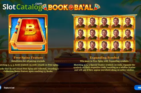 Start Screen. Book Of Ba'al slot