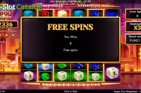 Free Spins 1. Vegas Dice Megaways slot