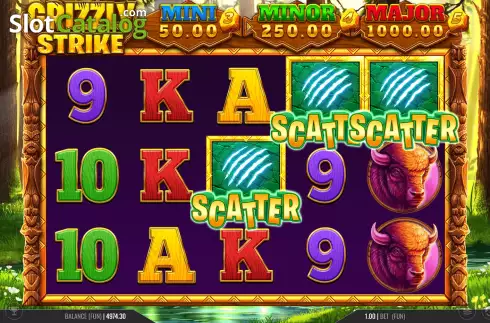 Free Spins Win Screen. Grizzly Strike slot