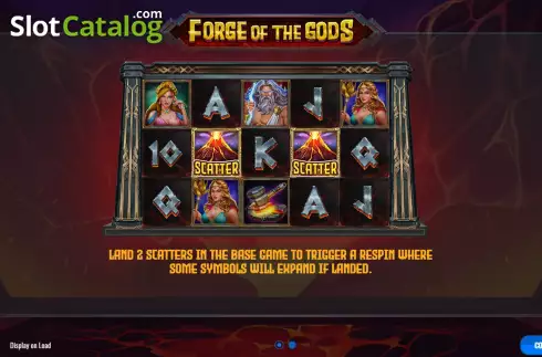 Bildschirm2. Forge of the Gods slot