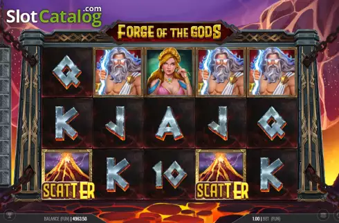 Bildschirm6. Forge of the Gods slot