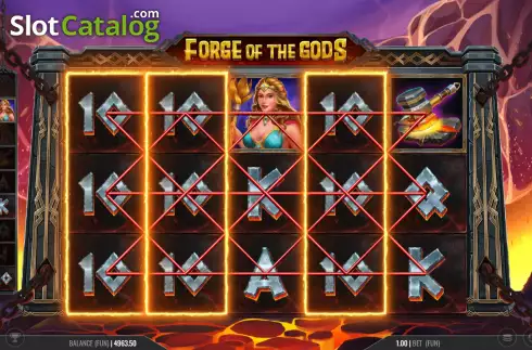 Respin Win Screen 3. Forge of the Gods slot