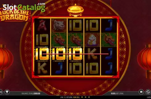 Bildschirm6. Luck of the Dragon slot