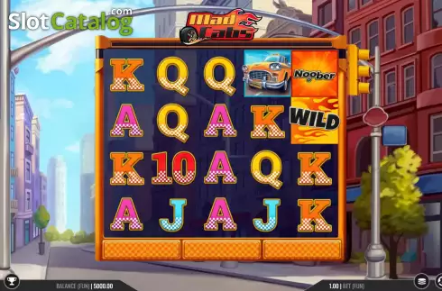 Game Screen. Mad Cabs slot
