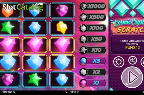 Game Screen 2. Cosmic Crystals Scratch slot