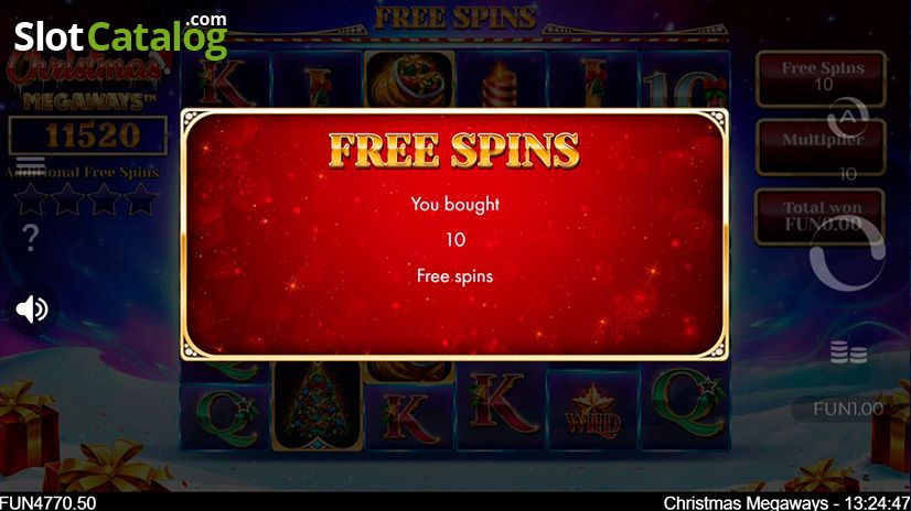 Video Christmas Megaways Free Spins screen