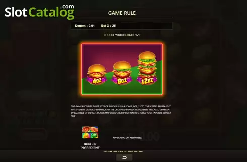 Ecran6. BBQ Burger slot