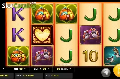 Win screen. Rooster in Love slot