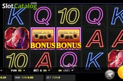 Reel screen. Guardians of the Galaxy slot
