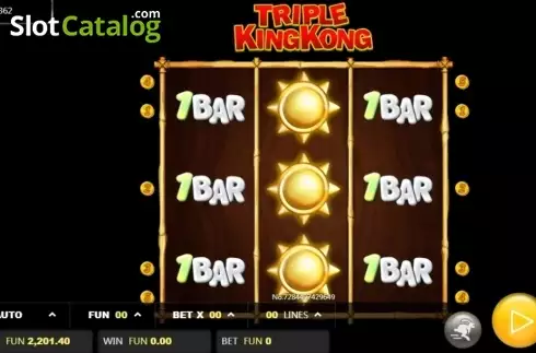Reel screen. Triple King Kong slot