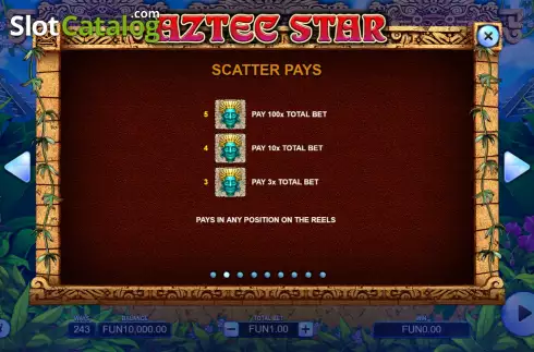 Game Rules 2. Aztec Star slot