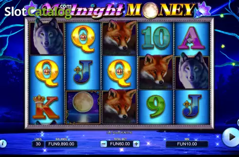 Win screen. Midnight Money slot