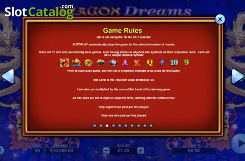 Game Rules 3. Dragon Dreams slot