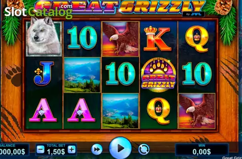 Game screen. Great Grizzly slot