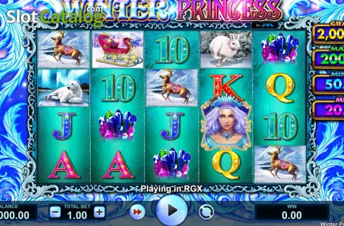 Game screen. Winter Princess slot