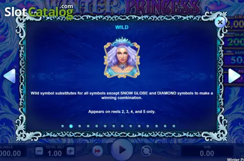 PayTable screen 2. Winter Princess slot