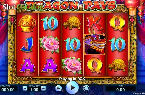 Reel screen. Dragon Pays (JVL) slot