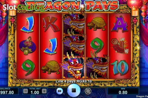 Win screen. Dragon Pays (JVL) slot