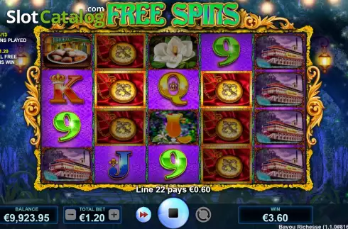Free Spins Win Screen 3. Bayou Richesse slot