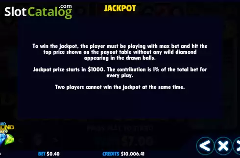 Bildschirm6. Liquid Diamond Lotto slot