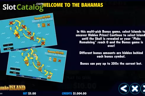 Bildschirm7. Treasure Island (Jackpot Software) slot