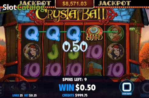 画面3. Crystal Ball (Jackpot Software) カジノスロット