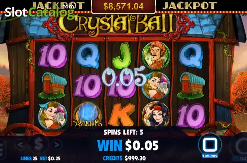 画面4. Crystal Ball (Jackpot Software) カジノスロット
