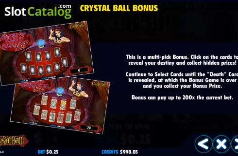 画面7. Crystal Ball (Jackpot Software) カジノスロット