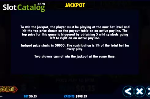 画面8. Crystal Ball (Jackpot Software) カジノスロット