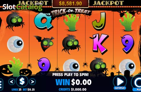 Bildschirm2. Trick or Treat (Jackpot Software) slot