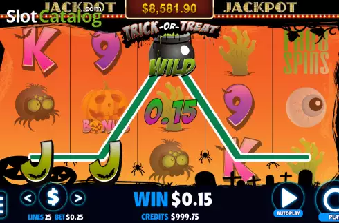 Bildschirm3. Trick or Treat (Jackpot Software) slot